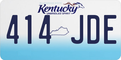 KY license plate 414JDE