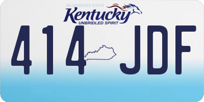 KY license plate 414JDF