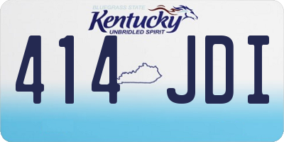 KY license plate 414JDI