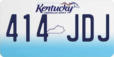 KY license plate 414JDJ