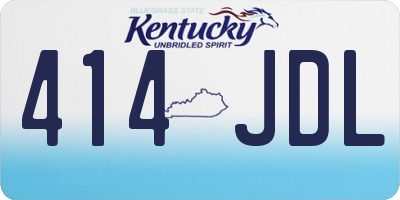 KY license plate 414JDL