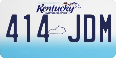 KY license plate 414JDM