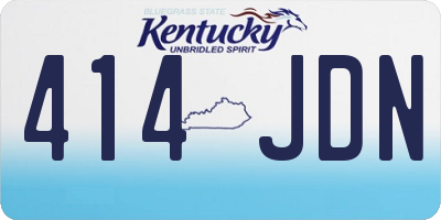 KY license plate 414JDN