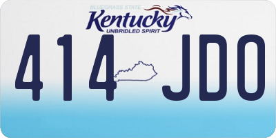 KY license plate 414JDO