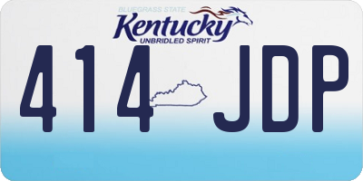 KY license plate 414JDP