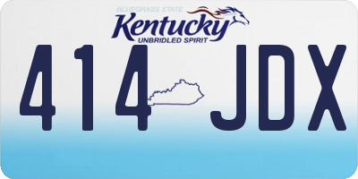 KY license plate 414JDX