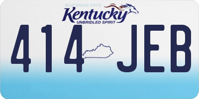 KY license plate 414JEB