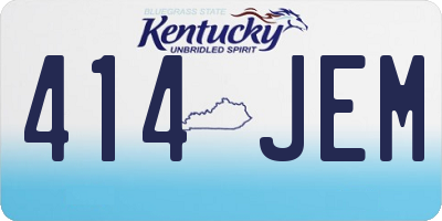 KY license plate 414JEM