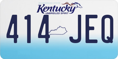 KY license plate 414JEQ