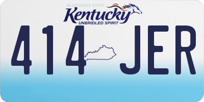 KY license plate 414JER