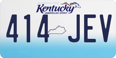KY license plate 414JEV