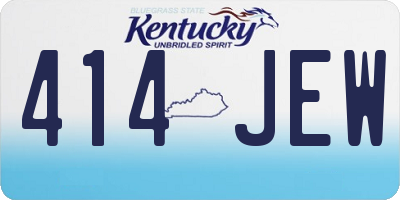 KY license plate 414JEW