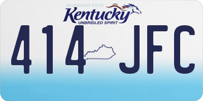 KY license plate 414JFC