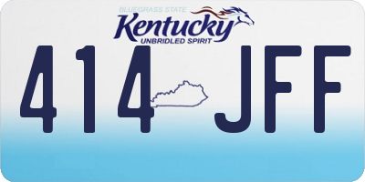 KY license plate 414JFF