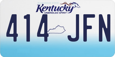 KY license plate 414JFN