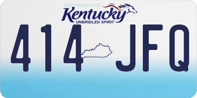 KY license plate 414JFQ