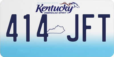 KY license plate 414JFT