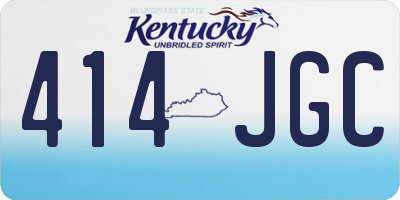 KY license plate 414JGC