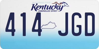 KY license plate 414JGD