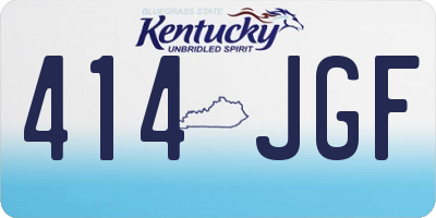 KY license plate 414JGF