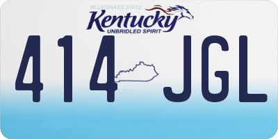 KY license plate 414JGL