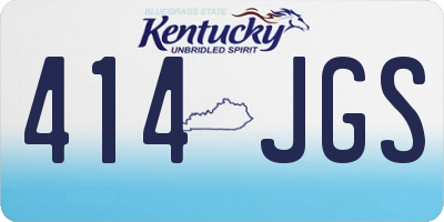 KY license plate 414JGS