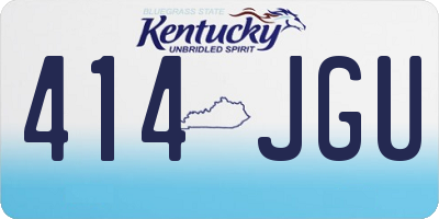 KY license plate 414JGU