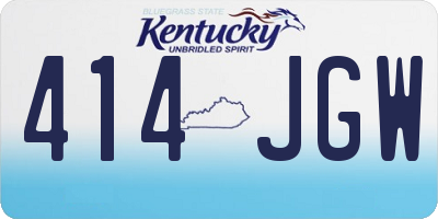 KY license plate 414JGW