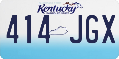 KY license plate 414JGX