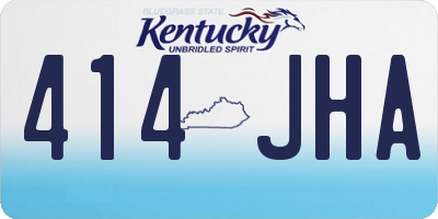 KY license plate 414JHA