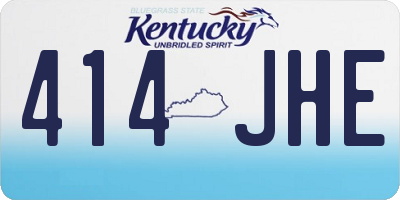 KY license plate 414JHE