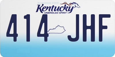 KY license plate 414JHF