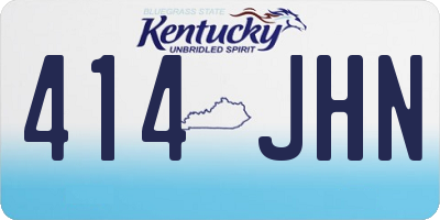 KY license plate 414JHN