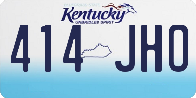 KY license plate 414JHO