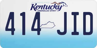 KY license plate 414JID