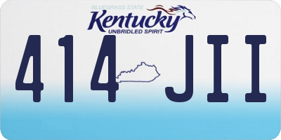 KY license plate 414JII