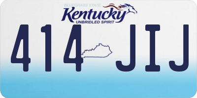 KY license plate 414JIJ