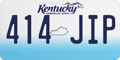 KY license plate 414JIP