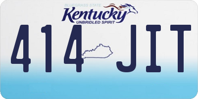 KY license plate 414JIT