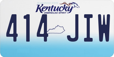 KY license plate 414JIW