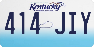 KY license plate 414JIY