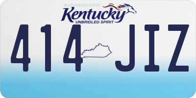 KY license plate 414JIZ
