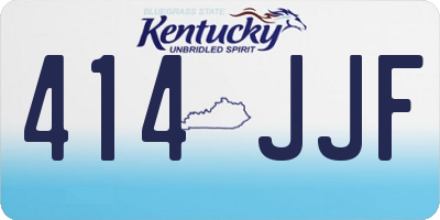 KY license plate 414JJF