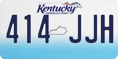 KY license plate 414JJH