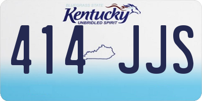 KY license plate 414JJS