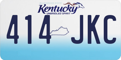 KY license plate 414JKC