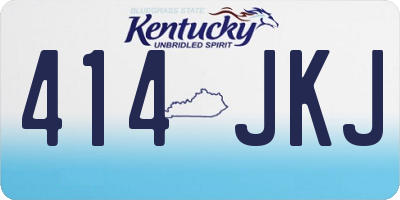 KY license plate 414JKJ