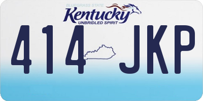 KY license plate 414JKP