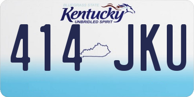 KY license plate 414JKU