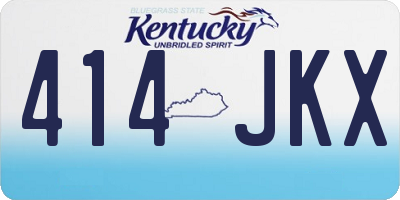 KY license plate 414JKX
